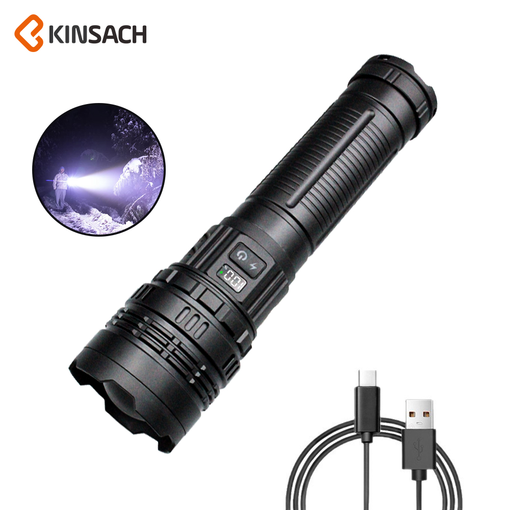 强光LED手电筒照明灯便携风扇多功能手电筒拉手户外应急灯