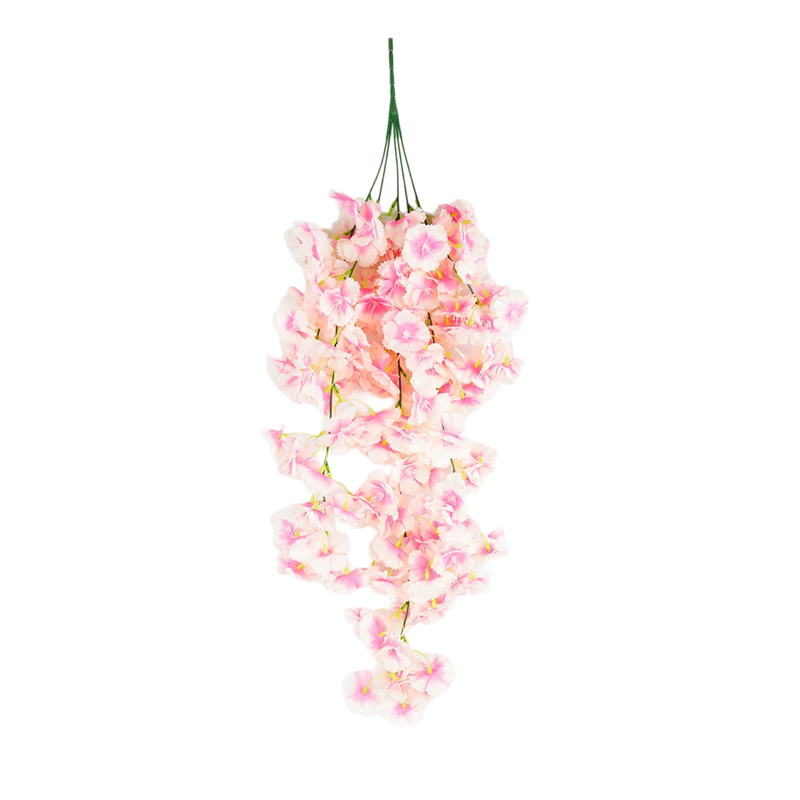 Fishing, cherry blossom wedding, snowfall, cherry blossom artificial flower ceiling, popular wedding hotel pendant, wedding banquet roof decoration detail image 7