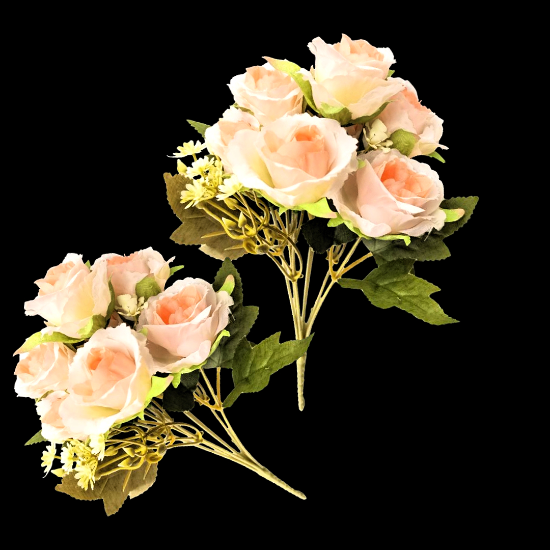 Pink little happy rose bouquet, realistic flower arrangement, artificial plant wall, artificial flower waterfall, wedding decoration, not easy to fade Application Scenario