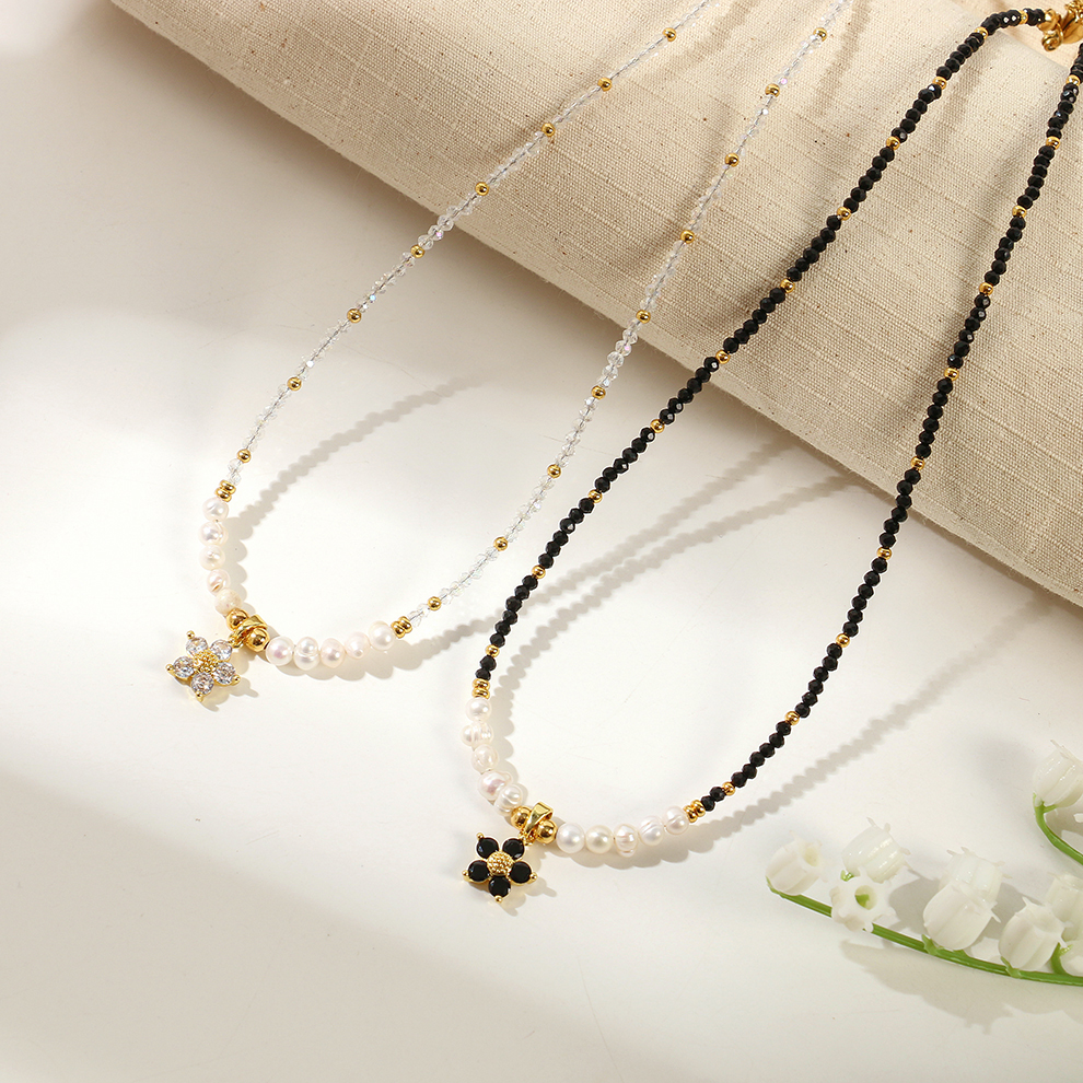 云逸饰家 优雅水晶珍珠项链时尚简约百搭送女友礼物现货批发新款珍珠项链007-01