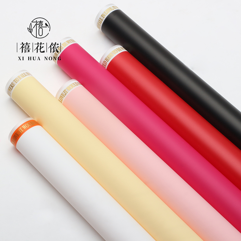 Xihua Nong Meiying Magic Edge Flower Wrapping Paper Frame English semi-transparent diy Bouquet Gift Flower Shop wrapping paper details Picture