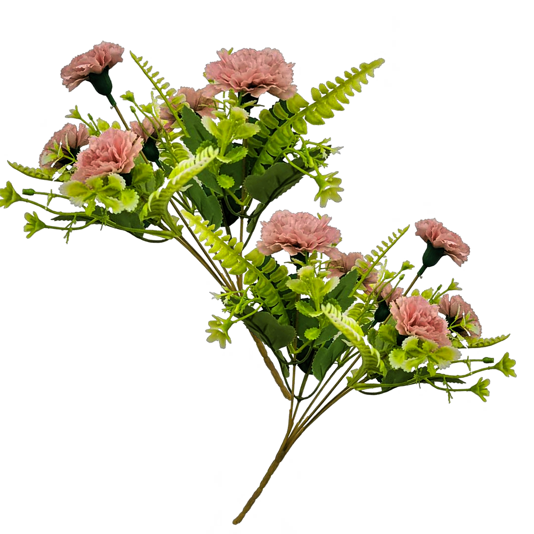 Pink carnation artificial bouquets, flower branches, wedding background flowers, sacrificial items, decorative floral artworks Application Scenario
