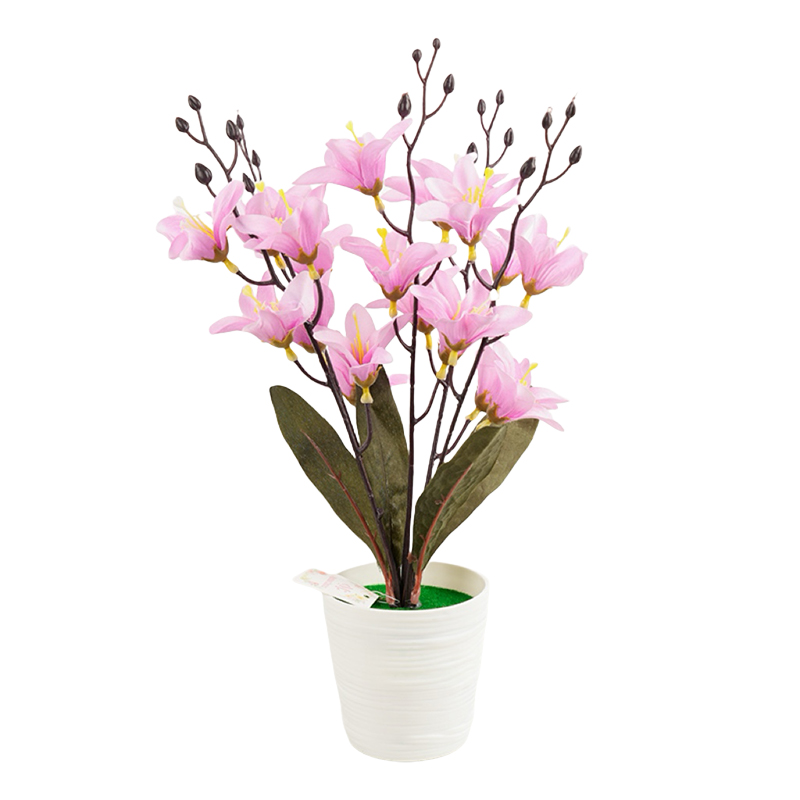 Simulación de lirios decoración de flores macetas decoración de salón flores de seda flores falsas mesa de plástico colocación de flores bouquet Item Picture