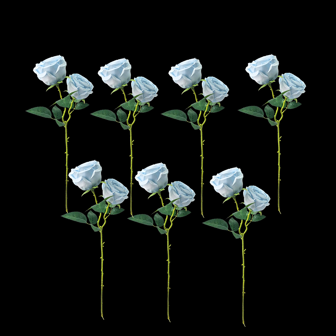 Blue rose, Empress Dowager, two-end realistic flower arrangement, artificial plant wall, waterfall, wedding decoration, artificial flower art Application Scenario