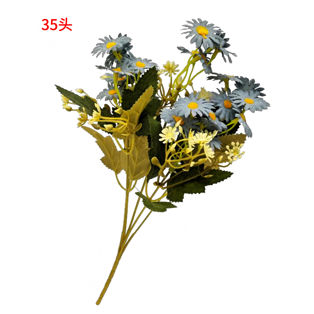 A combination of 25 small daisies, autumn-colored flower bouquets, woolen floral art tape, preserved flowers, decorative flower mud, and fruit wrapping paper Specification image
