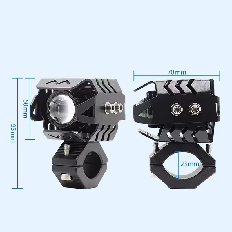 Motorcycle LED lights, spotlights, lenses, spotlights, white and yellow lights, 60W high-intensity lights, external lights, export model lights, high brightness pic 3