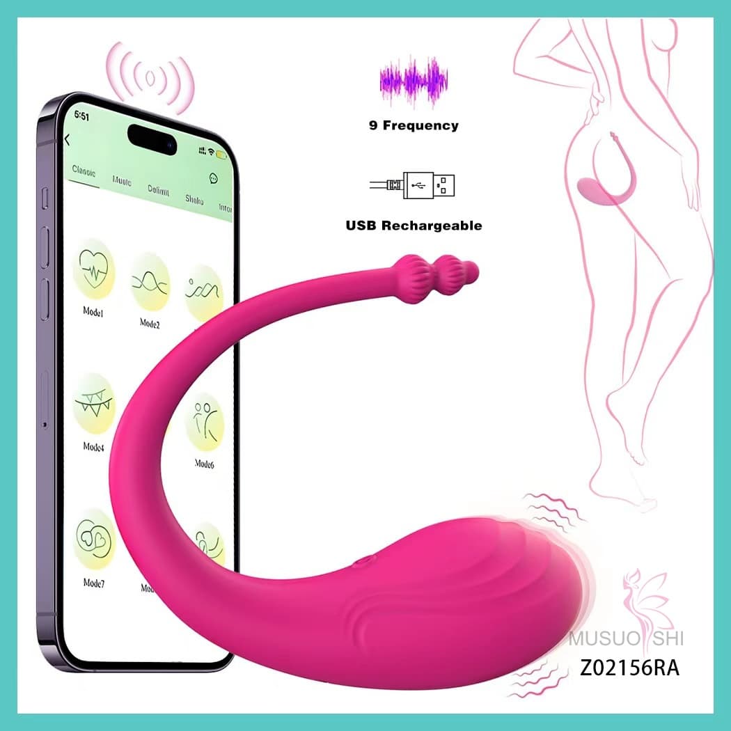 Z02156RA  Valentine's Day Gift Sex Toy for Women Wireless Remote Control Jump Egg Vibrator Vibrating Sex Toy Girls Gift Vibrating Egg  Smart Vibrating Egg with App Control & USB Rechargeable thumbnail