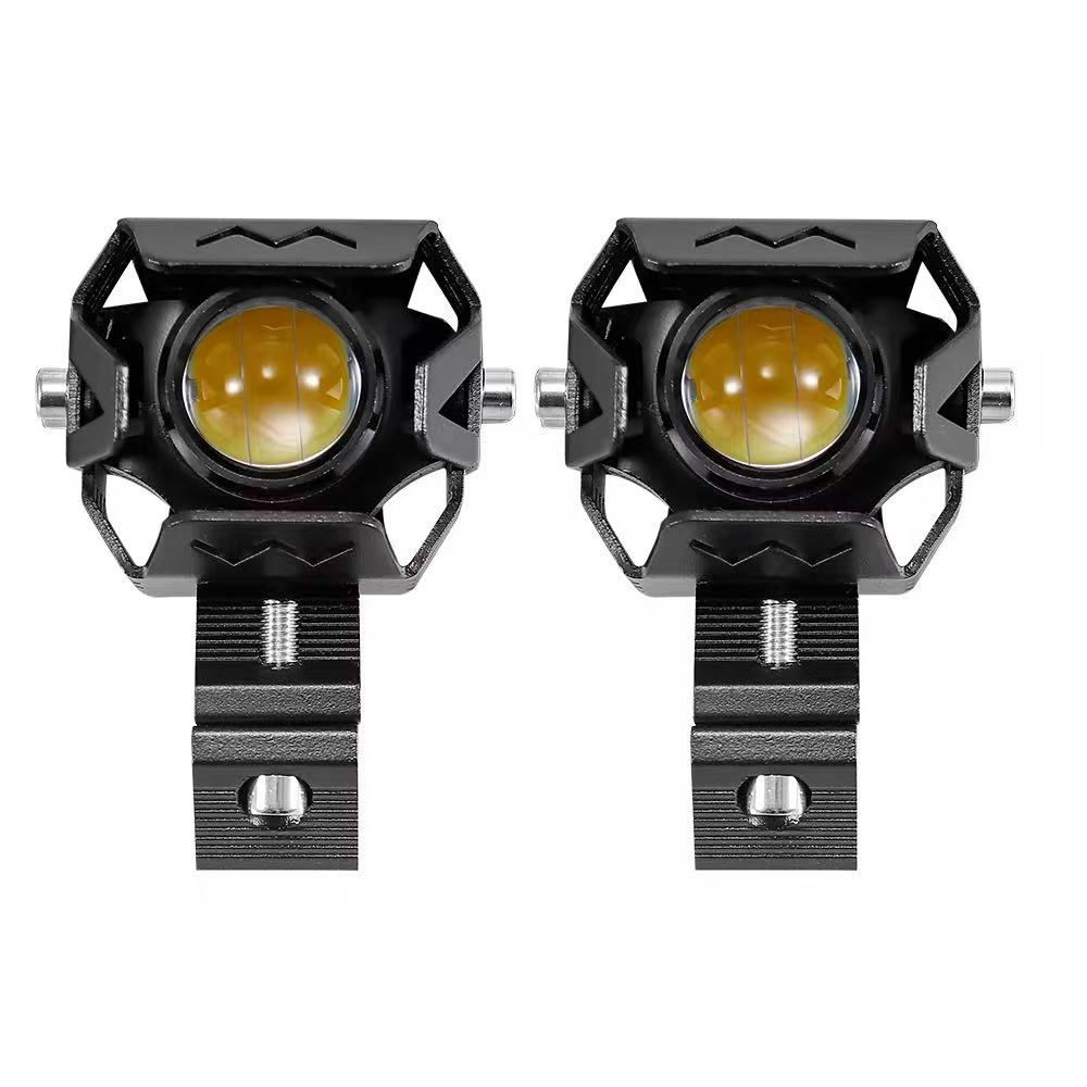 Motorcycle LED lights, spotlights, lenses, spotlights, white and yellow lights, 60W high-intensity lights, external lights, export model lights, high brightness pic 1