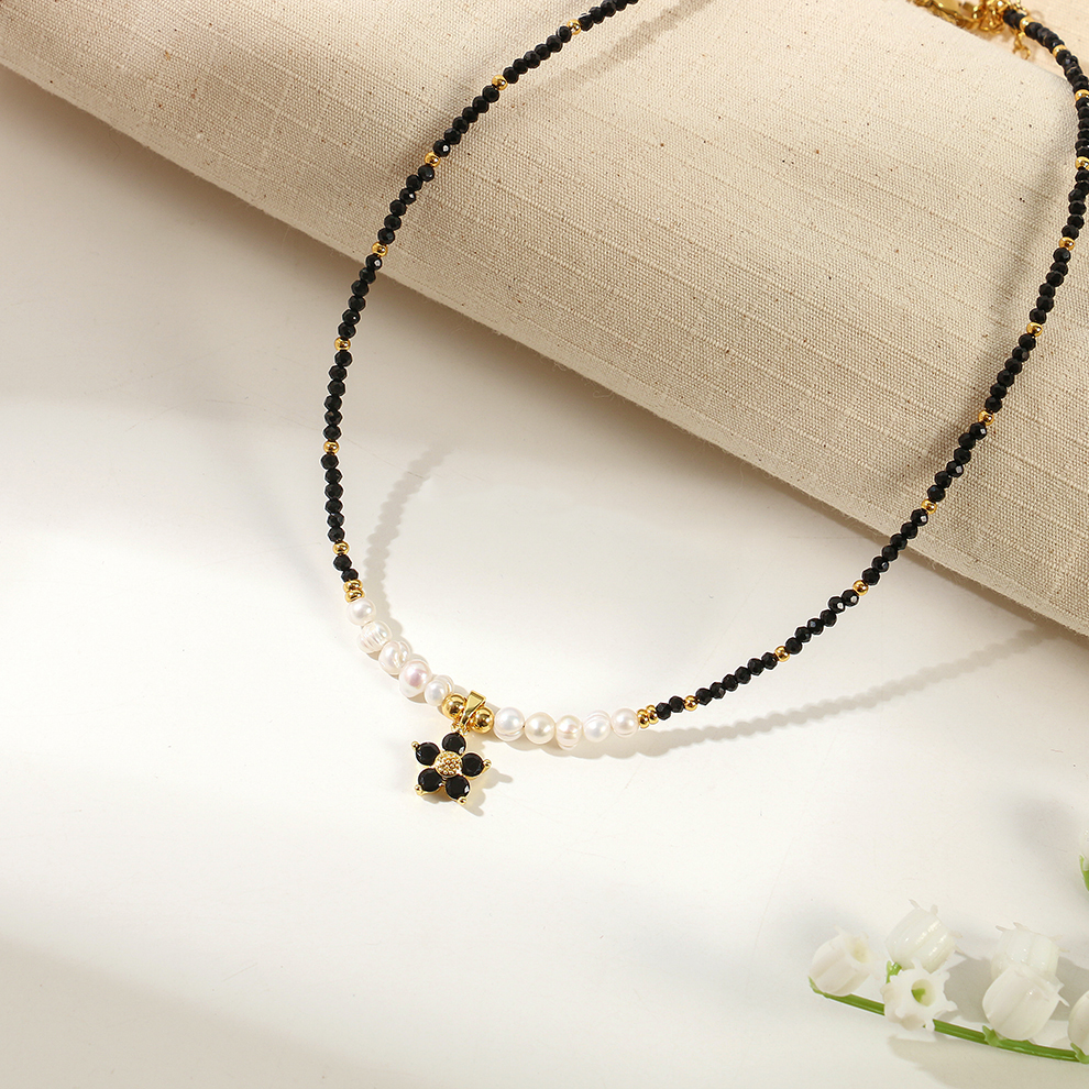 项链/珍珠/天然石项链/珍珠项链/银饰细节图