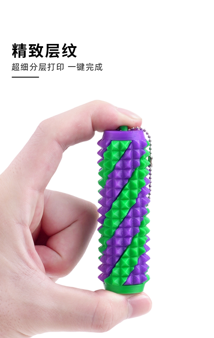 圣诞节跨境3d打印推推乐健身泡沫轴挂件玩具工艺品批发详情5