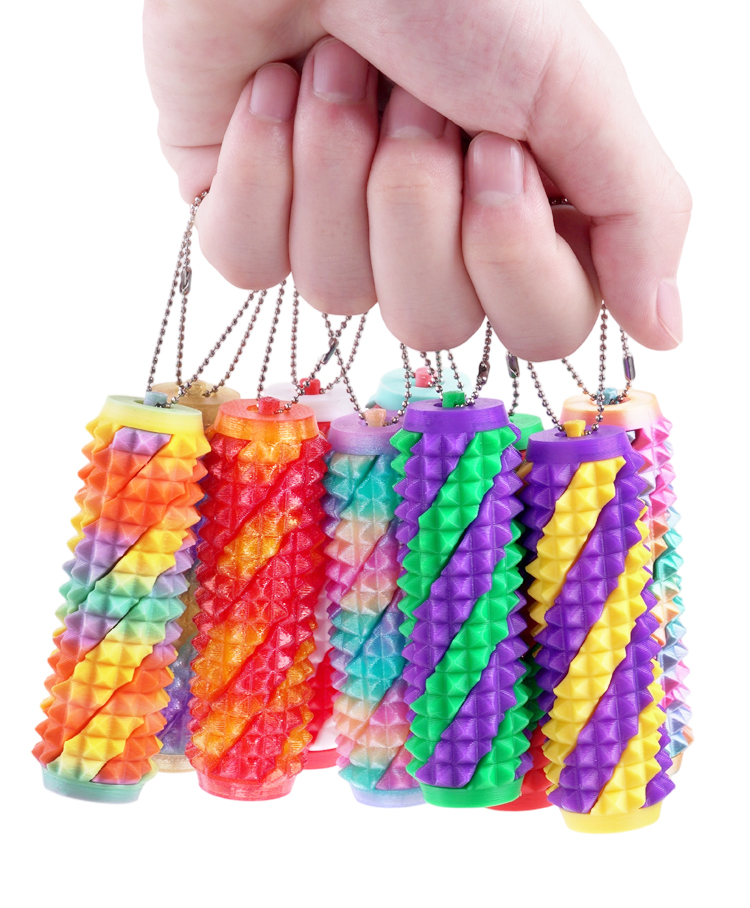 圣诞节跨境3d打印推推乐健身泡沫轴挂件玩具工艺品批发详情8