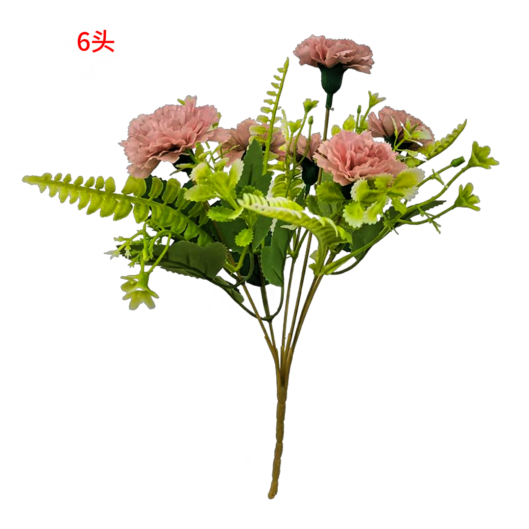 Pink carnation artificial bouquets, flower branches, wedding background flowers, sacrificial items, decorative floral artworks Specification image