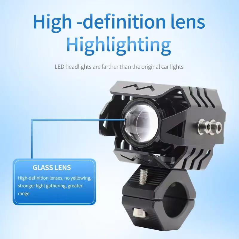 Motorcycle LED lights, spotlights, lenses, spotlights, white and yellow lights, 60W high-intensity lights, external lights, export model lights, high brightness pic 7