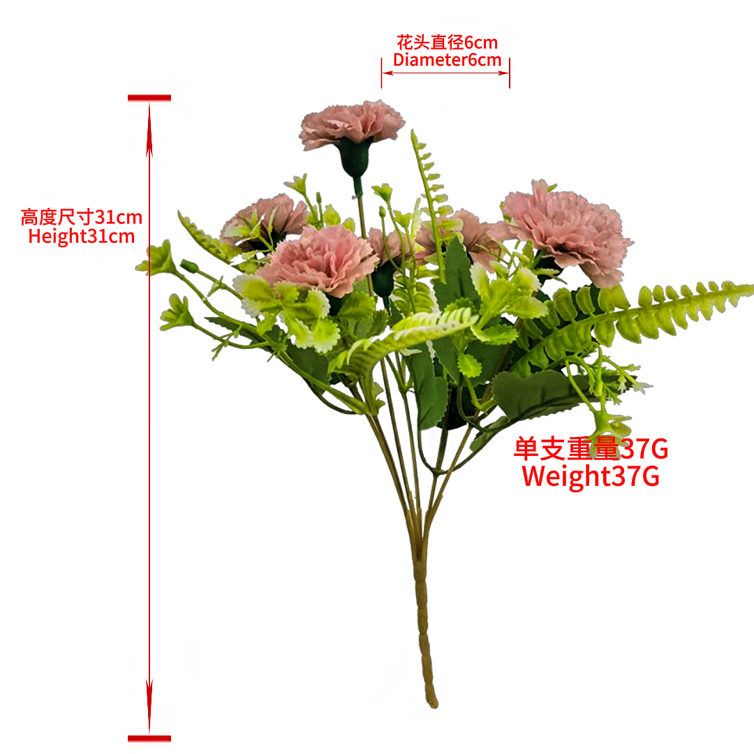Pink carnation artificial bouquets, flower branches, wedding background flowers, sacrificial items, decorative floral artworks details Picture