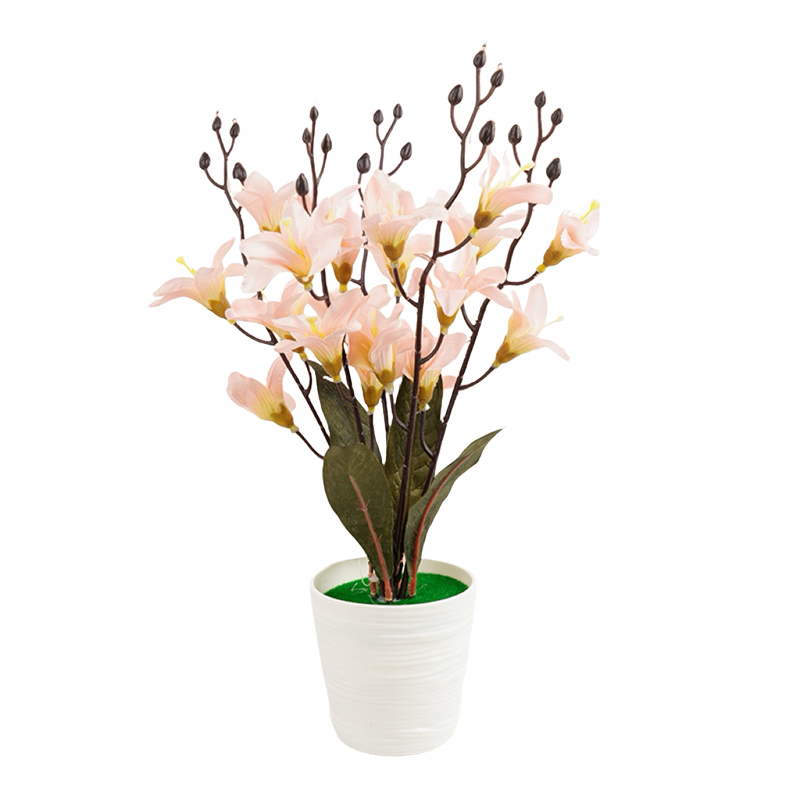 Simulación de lirios decoración de flores macetas decoración de salón flores de seda flores falsas mesa de plástico colocación de flores bouquet detail image 6