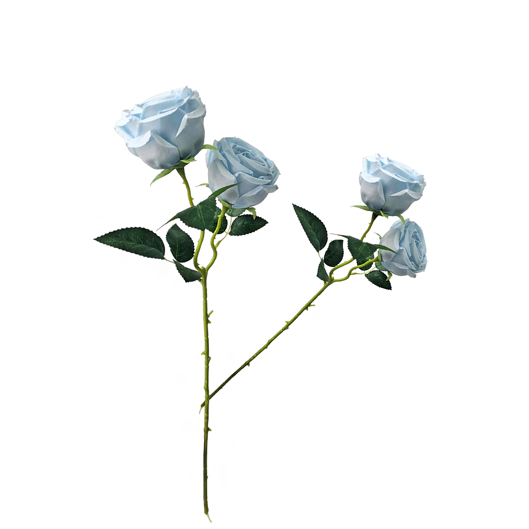 Blue rose, Empress Dowager, two-end realistic flower arrangement, artificial plant wall, waterfall, wedding decoration, artificial flower art Item Picture