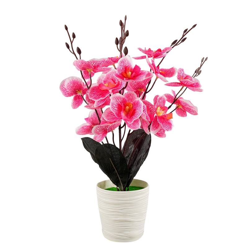 🦋 orquídeas phalaenopsis maceta 🦋 simulación de flores flores maceta dormitorio sala de estar maceta gabinete de vino mesa de sobremesa mesa de café arte floral decoración pendulo flores detail image 7
