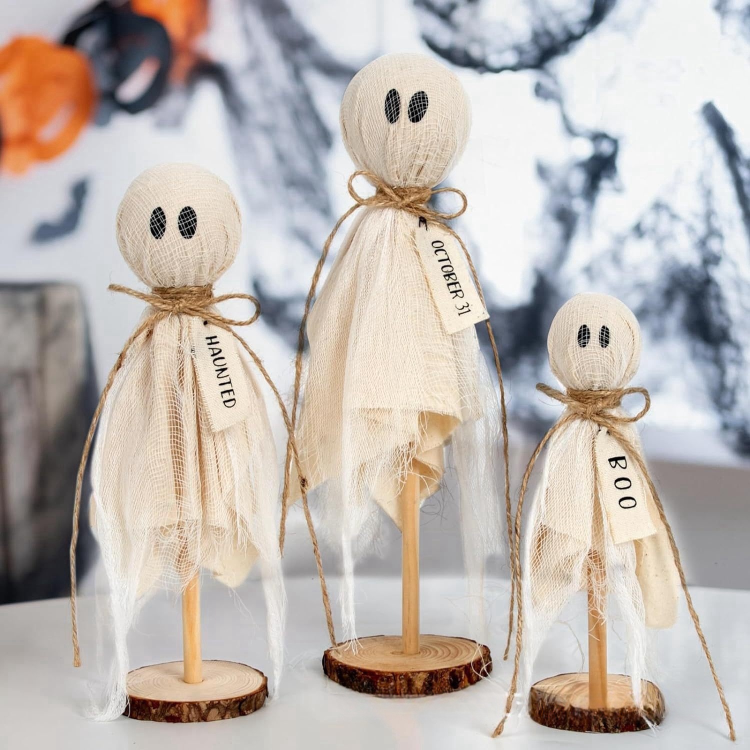 Cross-border new Halloween and Ghost Festival ghost figurines, shopping mall stores, festival decoration supplies manufacturer wholesale Little ghosts Specification image