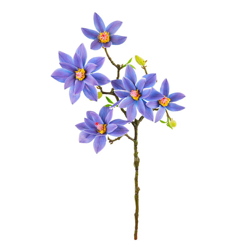 Single-stem double-layer orchid table artificial flower arrangement, high-end decorative item for living room dining table, photo and photography artificial flower detail image 2