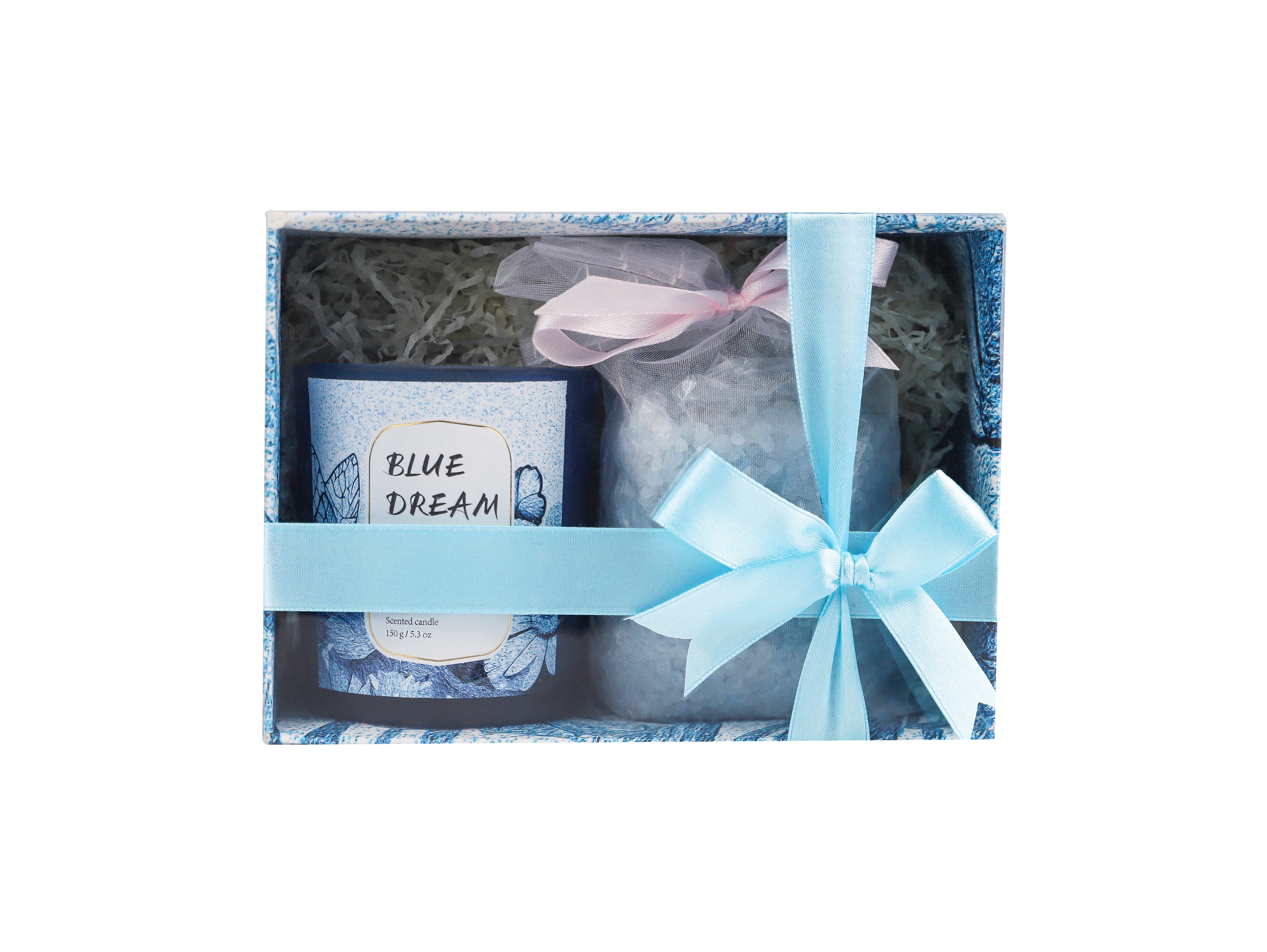 Dreamy Blue Dreamy Bath Gift Set, Bubble Bath Gel, Bath Salt, Bath Ball Combination Set, Fresh Fragrance, Comfortable Experience, Holiday Gift, Souvenir, Bath Gel Set Application Scenario