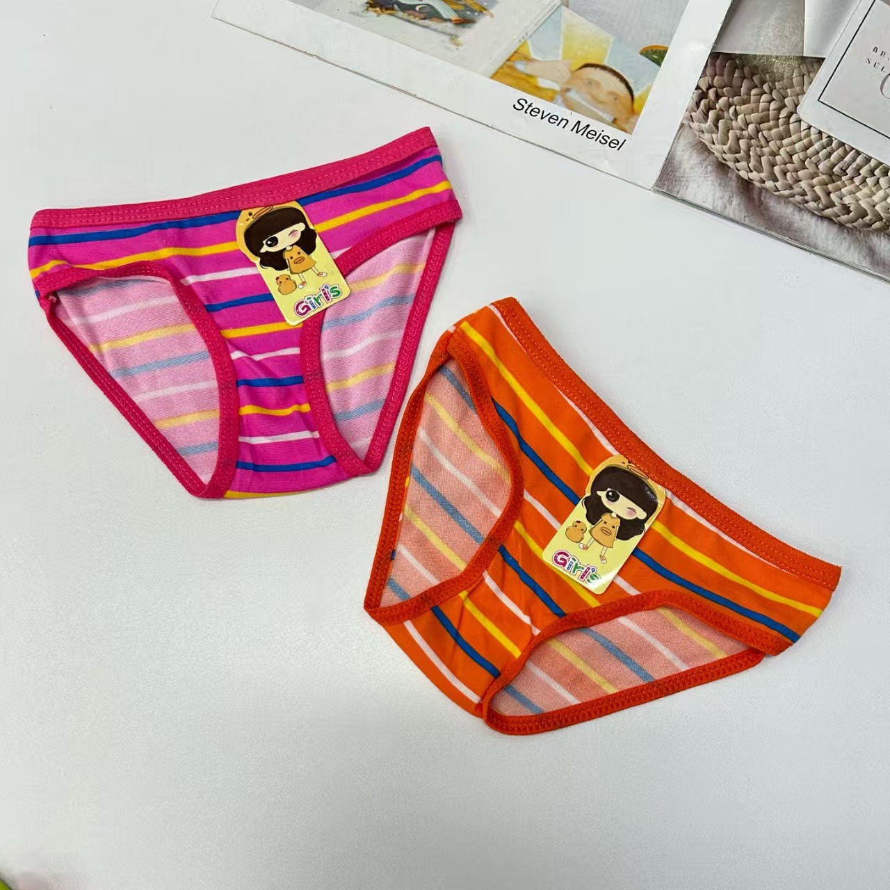 DD-8099# Children's underwear for export to the Middle East and Africa, striped color printed children's underwear, comfortable and breathable underwear for women, QNI Application Scenario