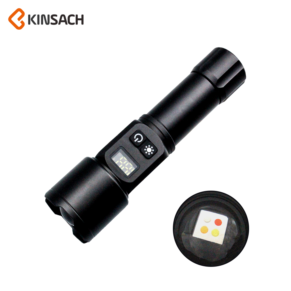 多功能LED手电筒照明灯便携手电筒风扇组合电筒拉手户外应急照明