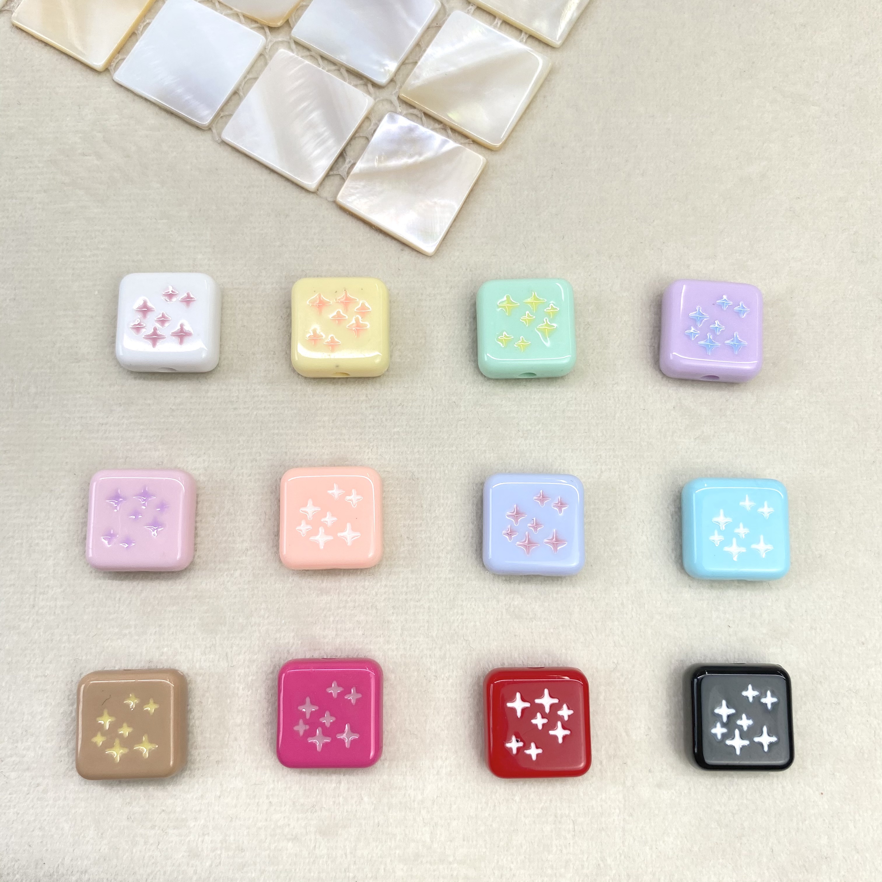 Acrylic oil-dripping star square diy/ mobile phone chain, bag pendant, accessory and jewelry source manufacturer supplies wholesale Specification image