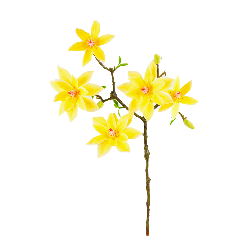 Single-stem double-layer orchid table artificial flower arrangement, high-end decorative item for living room dining table, photo and photography artificial flower detail image 7