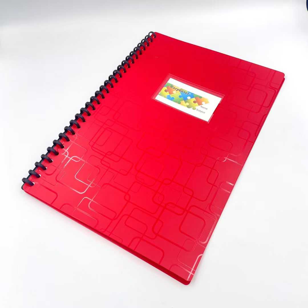 27-hole coil information book, FC circular pattern color pp multi-page folder, student storage test paper holder Application Scenario