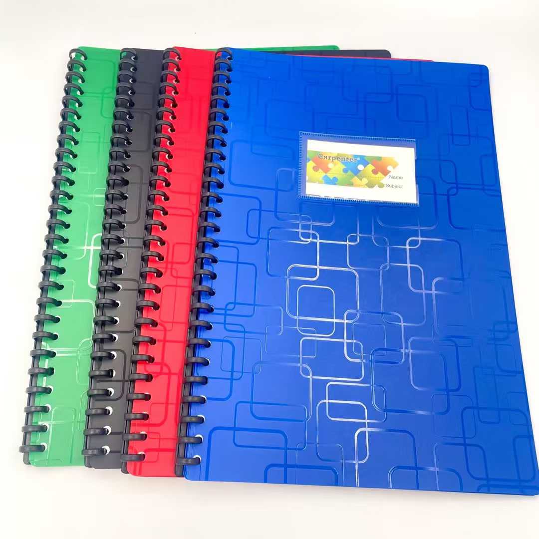 27-hole coil information book, FC circular pattern color pp multi-page folder, student storage test paper holder pic 2