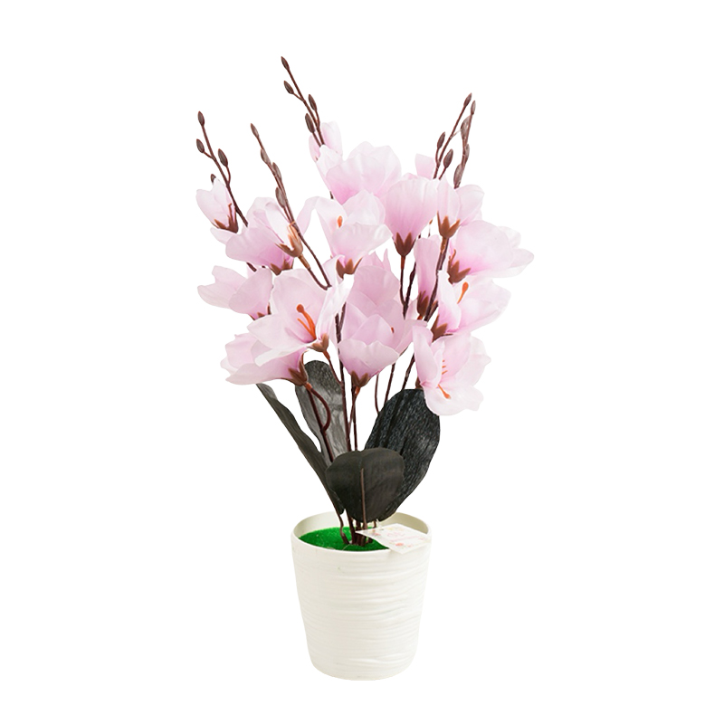 Artificial flower decorative items, magnolia flower set, silk flower vase, artificial flower home decoration, elegant living room Item Picture