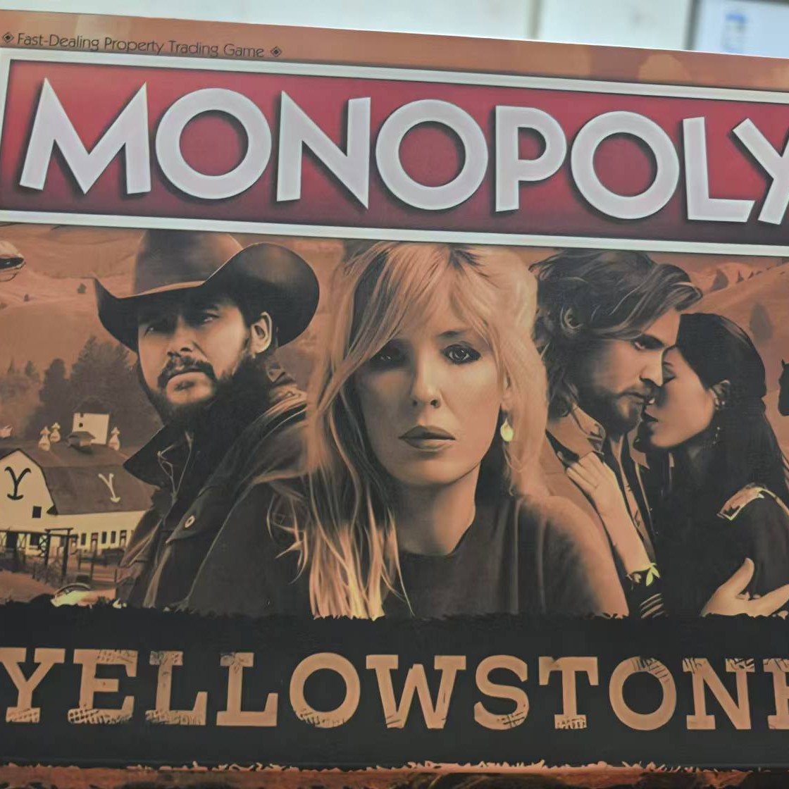 跨境新品Monopoly: Yellowstone黄石大富翁桌游纸牌游戏棋卡牌