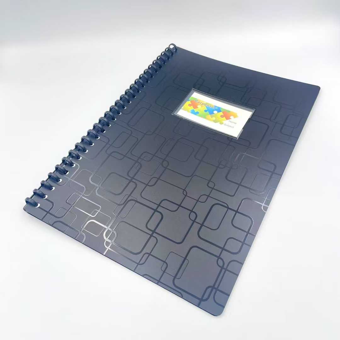 27-hole coil information book, FC circular pattern color pp multi-page folder, student storage test paper holder details Picture