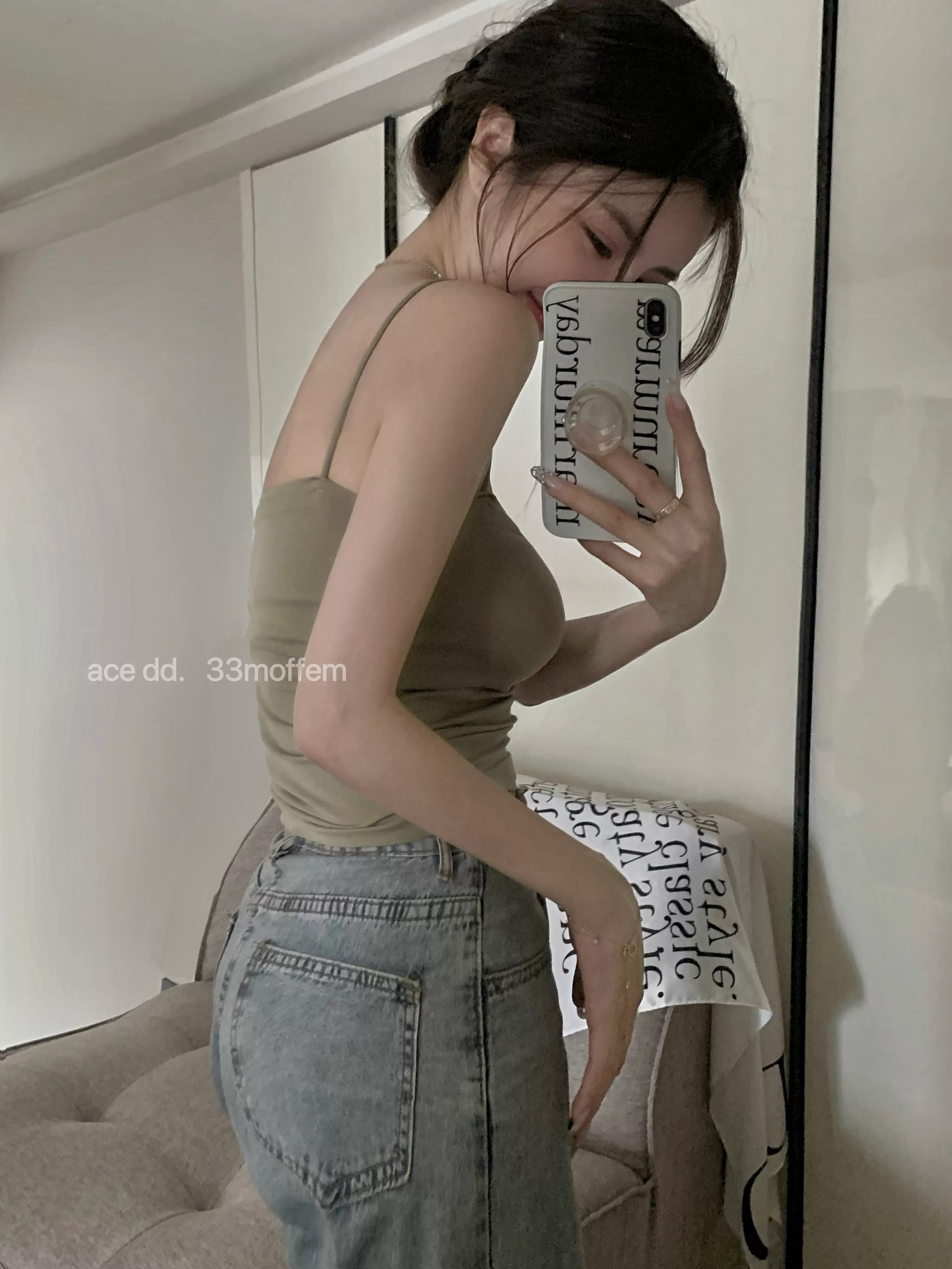 A summer hot girl with a beautiful back, halter top, off-the-shoulder bra and sleeveless strapless short top inside pic 15