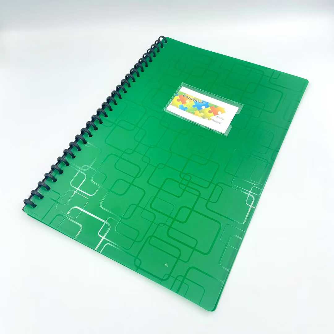 27-hole coil information book, FC circular pattern color pp multi-page folder, student storage test paper holder Item Picture