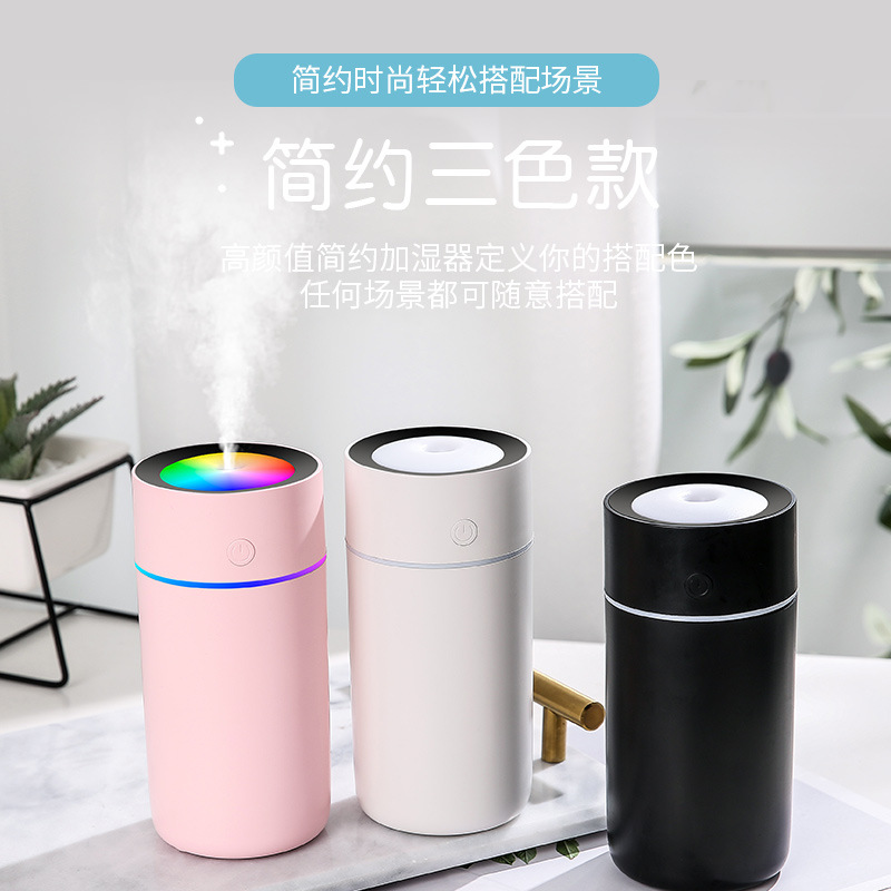 跨境爆款车载加湿器 usb桌面迷你空气净化器家用七彩补水仪可批发