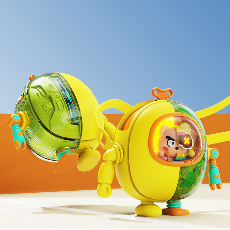 2025新款机甲usb小风扇便携无叶迷你挂脖挂绳风扇太空人跨境 礼品