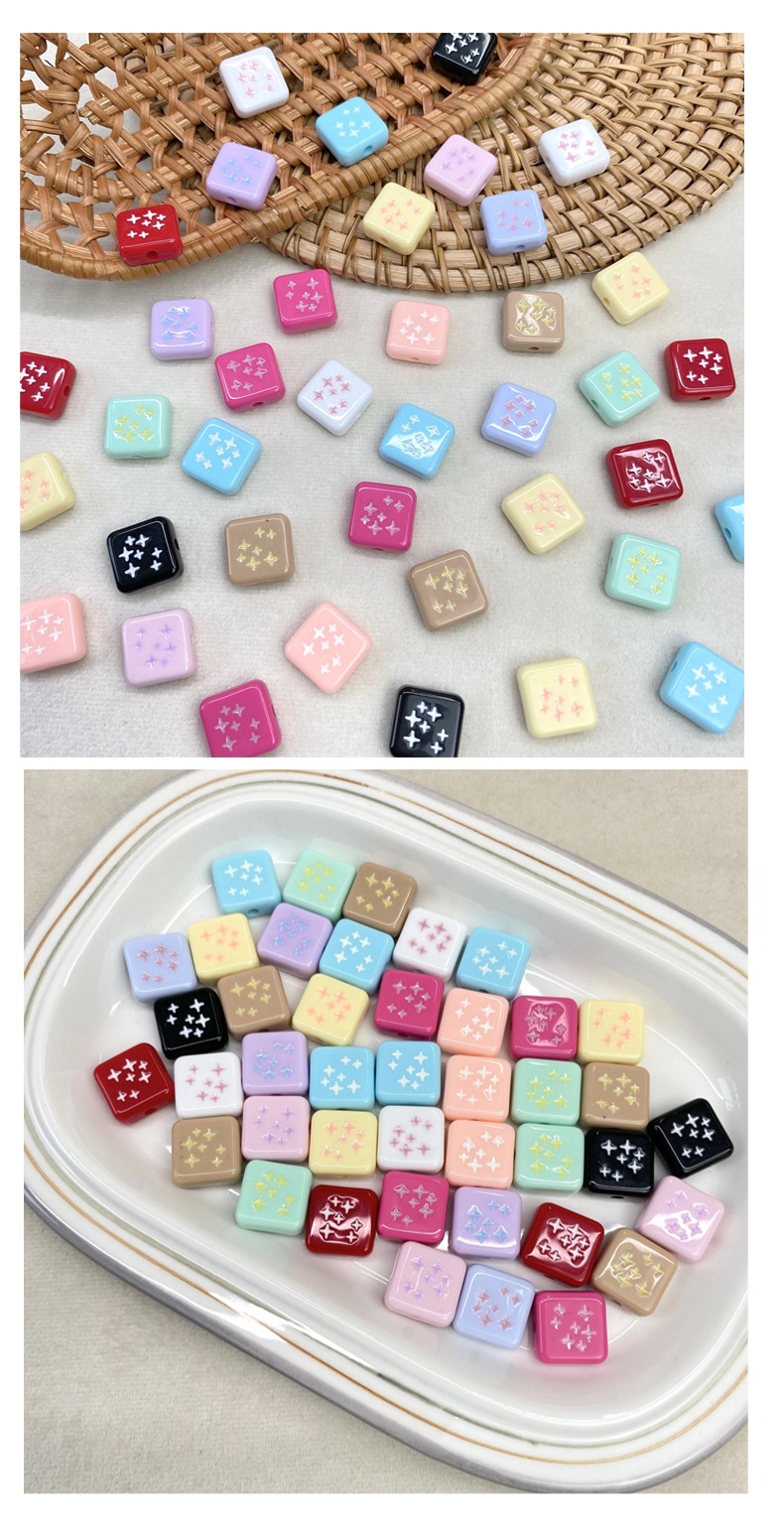 Acrylic oil-dripping star square diy/ mobile phone chain, bag pendant, accessory and jewelry source manufacturer supplies wholesale pic 5