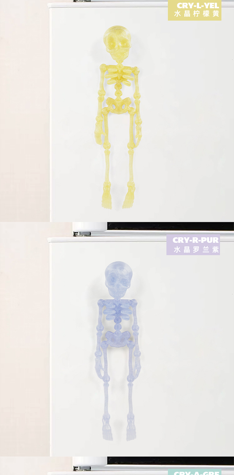3d打印Poseable Skeleton Fridge Magnet磁吸骷髅骨架冰箱贴详情7