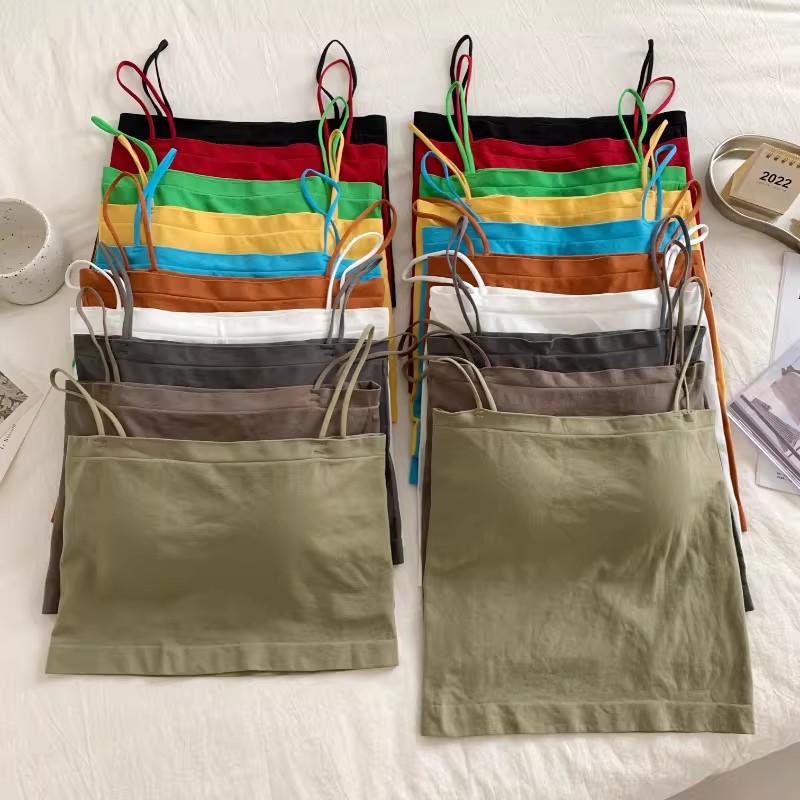 Colorful halter vest for women, summer, thin and versatile, slimming vest, base layer, loose vest top, student style