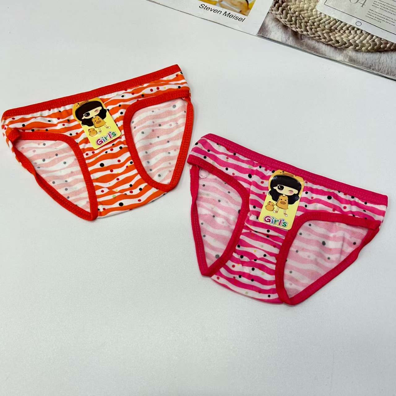 DD-8013# Children's underwear for export to the Middle East and Africa, polt-colored printed children's clothing, comfortable and breathable underwear for women, QNI Application Scenario