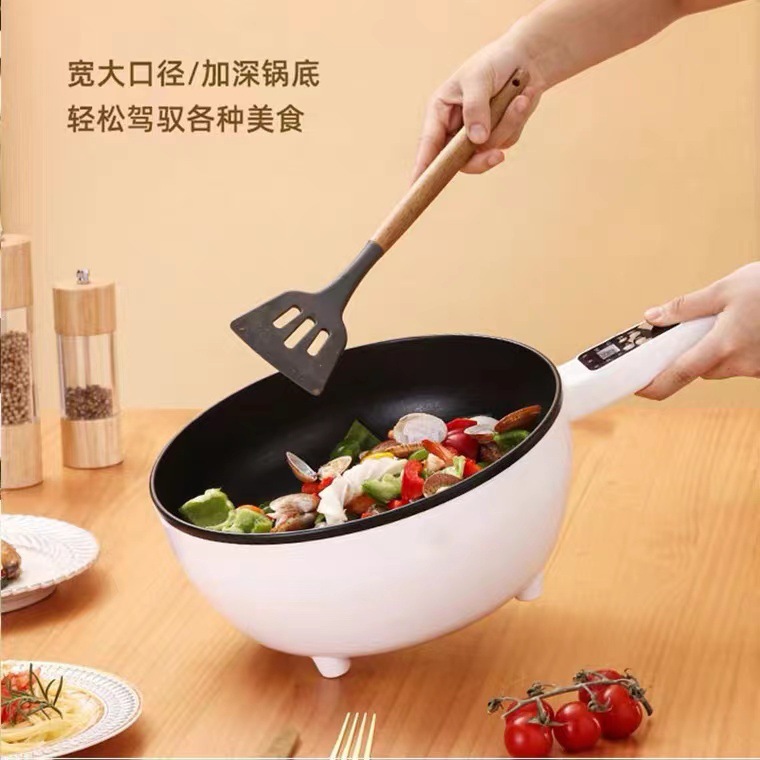 Electric wok for stir-frying, multi-functional household electric cooking pot, steaming pot, dormitory integrated pot, large-capacity non-stick pot, stew pot, frying pot