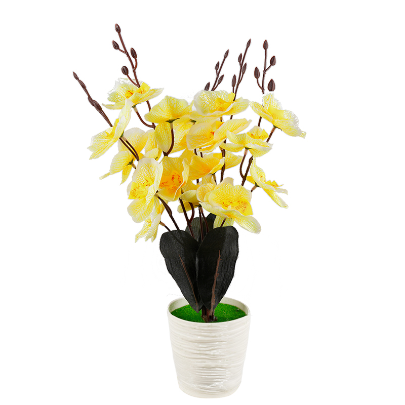 🦋 orquídeas phalaenopsis maceta 🦋 simulación de flores flores maceta dormitorio sala de estar maceta gabinete de vino mesa de sobremesa mesa de café arte floral decoración pendulo flores Item Picture