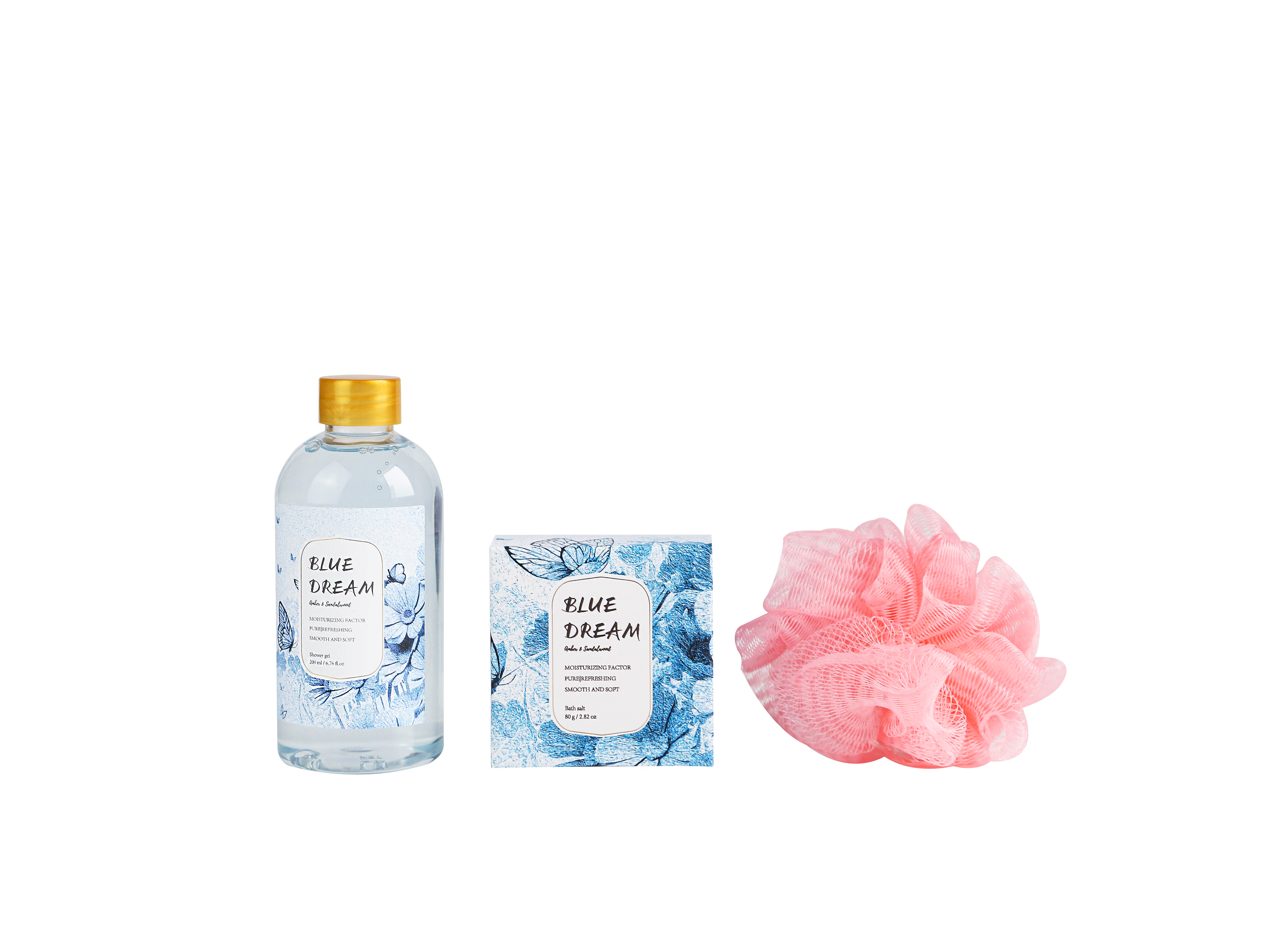 Dreamy Blue Dreamy Bath Gift Set, Bubble Bath Gel, Bath Salt, Bath Ball Combination Set, Fresh Fragrance, Comfortable Experience, Holiday Gift, Souvenir, Bath Gel Set details Picture