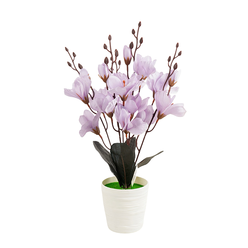 Artificial flower decorative items, magnolia flower set, silk flower vase, artificial flower home decoration, elegant living room details Picture