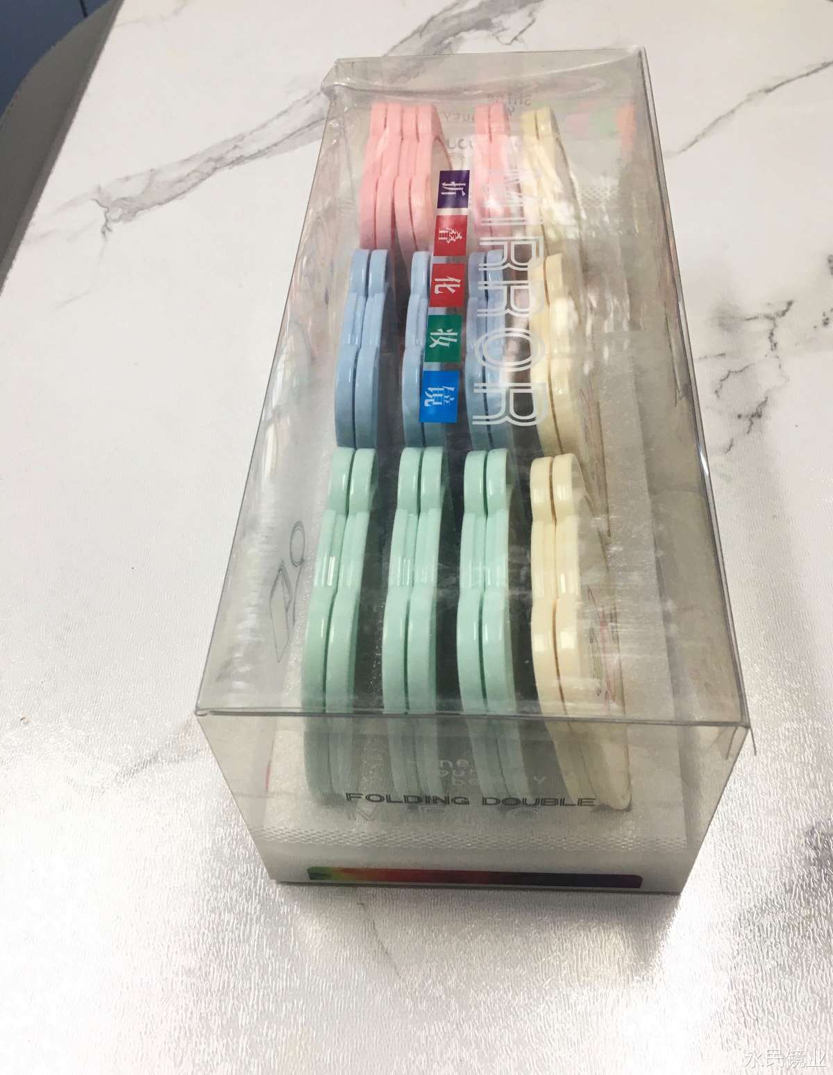 【 Yongmin Mirror Industry 】303 Cartoon PVC Box combination Mirror, small and convenient style, exquisite packaging, easy to carry around details Picture