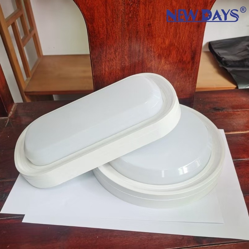 NEWDAYS brand cross-border new LED two-layer cover moisture-proof lamp, indoor and outdoor corridor wall lamp, waterproof high-brightness ceiling lamp, energy-saving lighting wall-mounted lamp, floodlight, outdoor