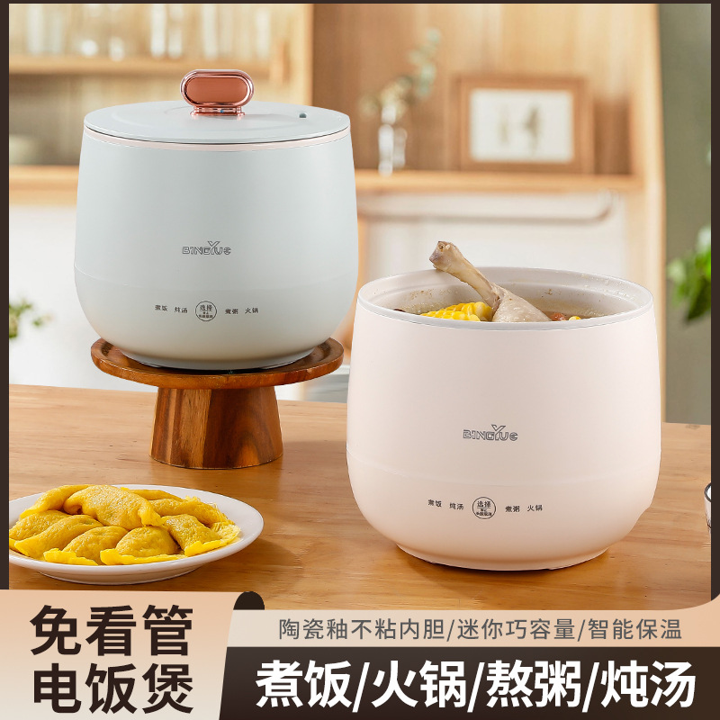 厂家直销多功能迷你小电饭锅智能家用电饭锅煮饭煮粥蒸煮一体锅