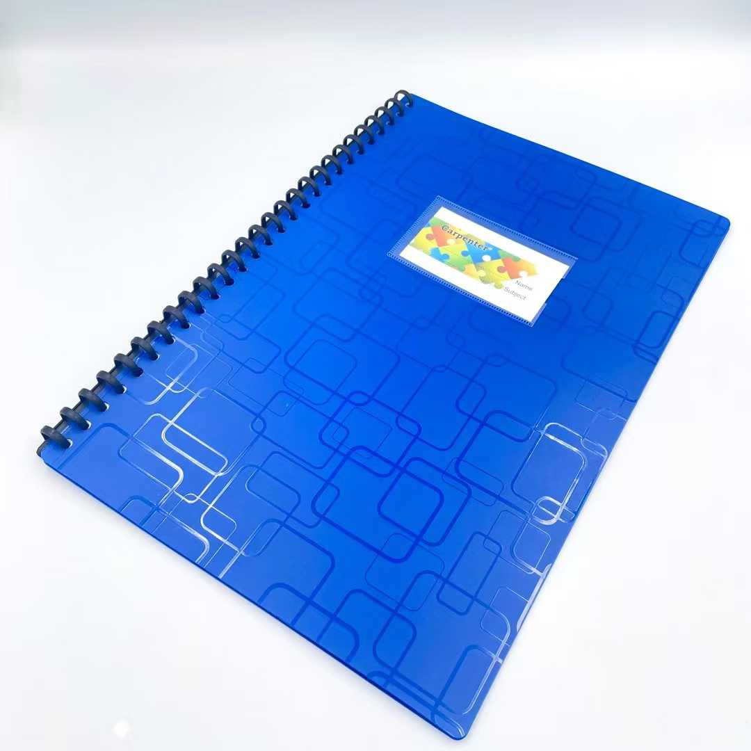 27-hole coil information book, FC circular pattern color pp multi-page folder, student storage test paper holder Specification image