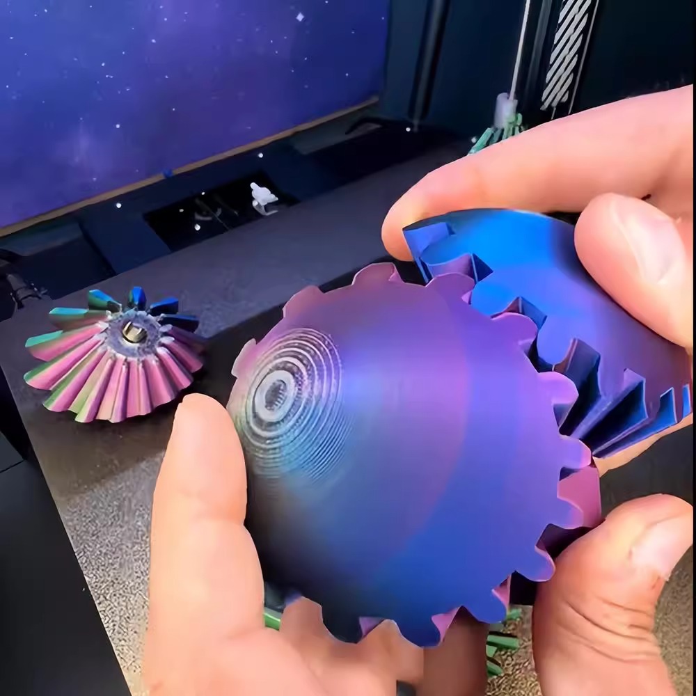 Cross-border new product: 3D Printed Gear Ball Spin Bal Specification image